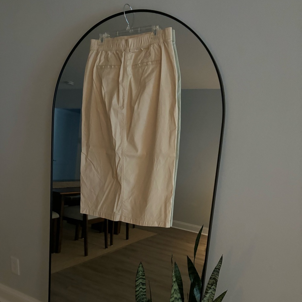 Abercrombie & Fitch Cream Midi Skirt